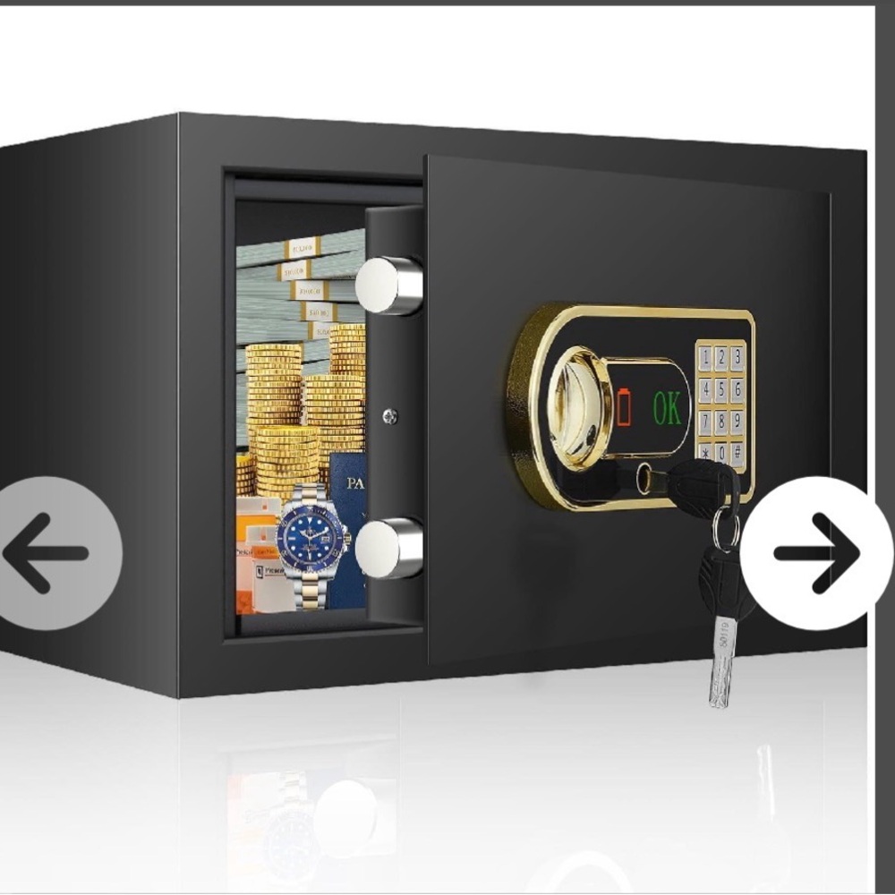 Black Security Safe with Digital Lock - Picture 5 of 5
